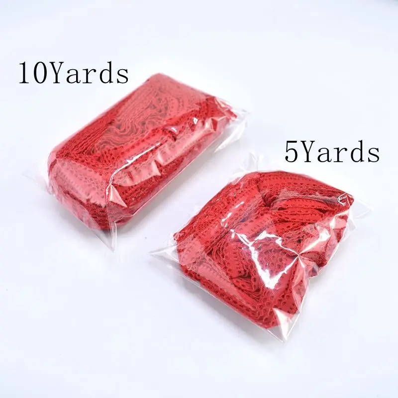 Top quality 10yards sewing elastic lace ribbon Stretch trim 30mm african lace fabric DIY Embroidery Clothing dress decoration