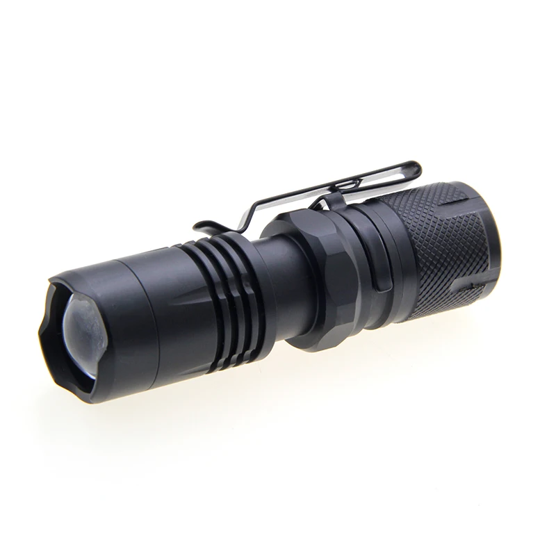 PANYUE 10PCS Bright light 1000LM XM-L2 16340 Battery Portable LED Flashlight Torch Mini Adjustable Zoomable Waterproof Torch