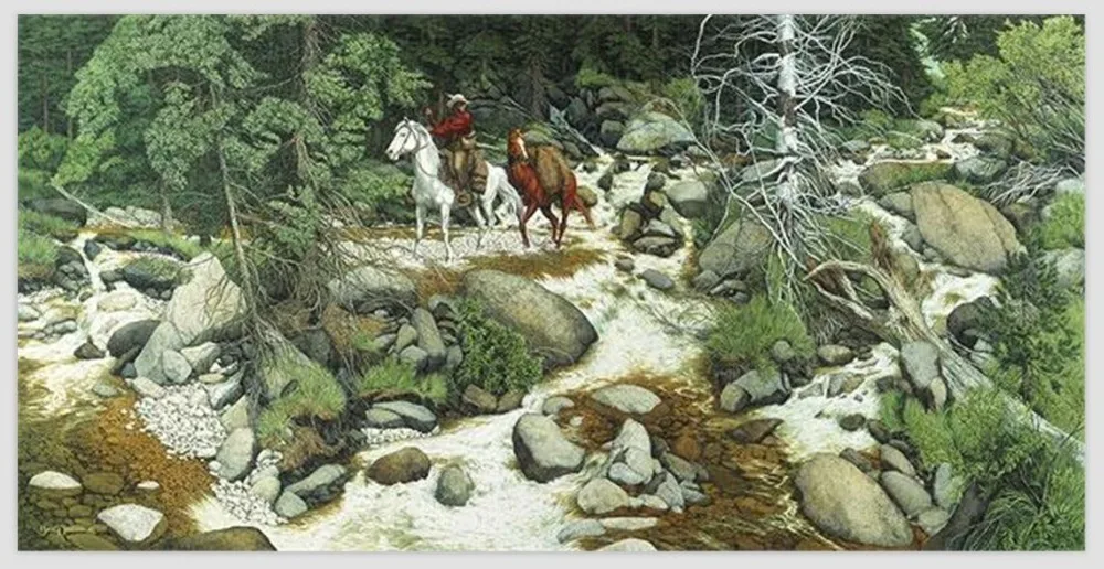 Handpainted Oil Painting Reproductions The Forest Has Eyes by Bev Doolittle Landscape Painting for Home Decor Oil on Canvas