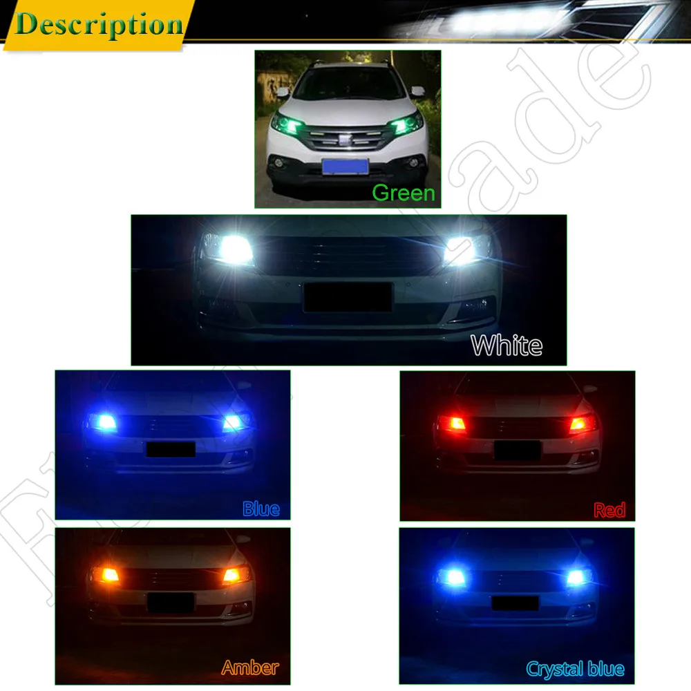 2Pcs T10 W5W 12V LED White Red Amber Blue Ice Blue Green Pink CANBUS Error Free For Car Auto Side Wedge Tail Parking position