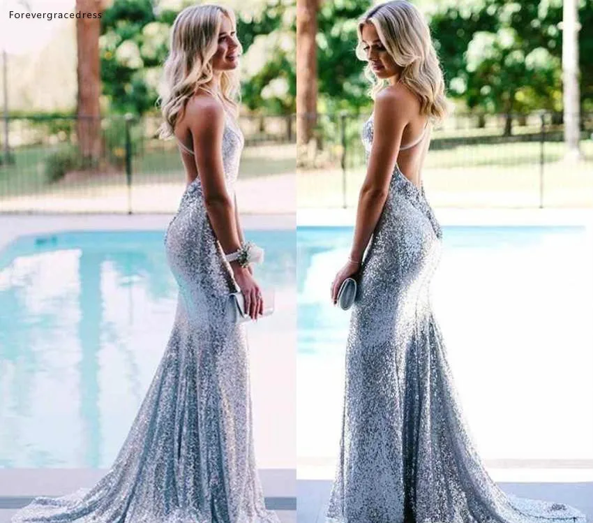 Longo de Lantejoulas Vestidos de Noite 2019 Da Sereia Cintas de Espaguete Backless Graduação Desgaste Do Feriado Festa Formal Prom Vestidos Plus Size