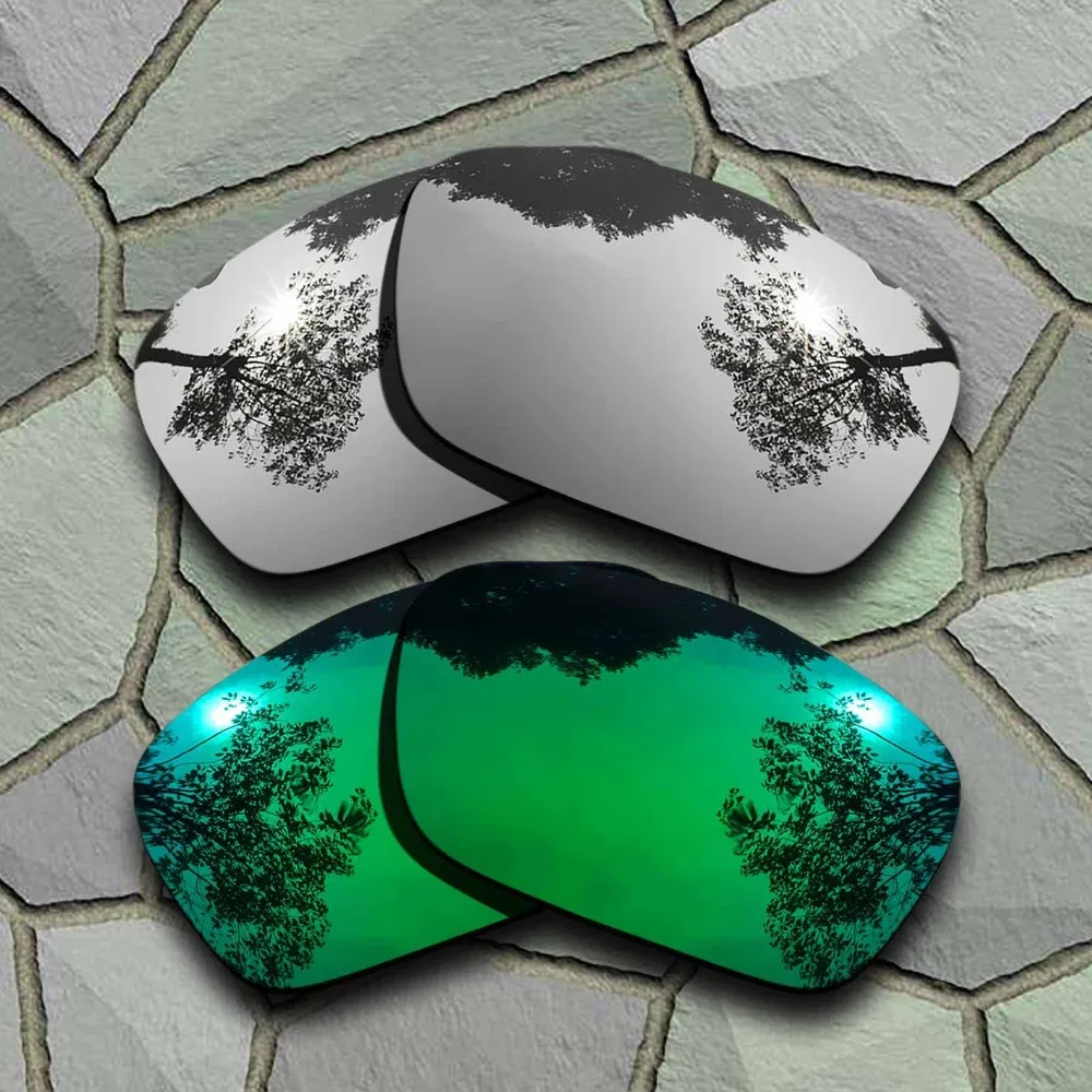 

Chrome&Jade Green Sunglasses Polarized Replacement Lenses for Oakley Fuel Cell