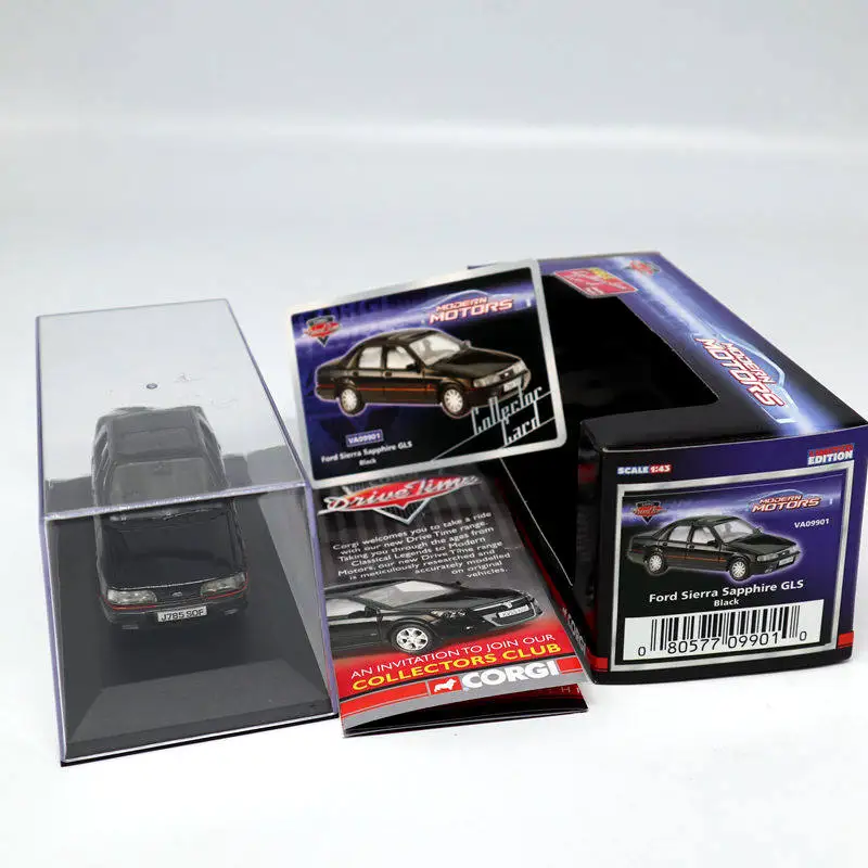 Corgi LLEDO 1:43 Vanguards Ford Sierra Sapphire GLS VA09901 Diecast Mô Hình Đồ Chơi Xe Quà Tặng Bộ Sưu Tập Đen