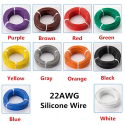 1metre 22 AWG Flexible Silicone Wire RC Cable 22AWG OD 1.7mm Tinned Copper Wire