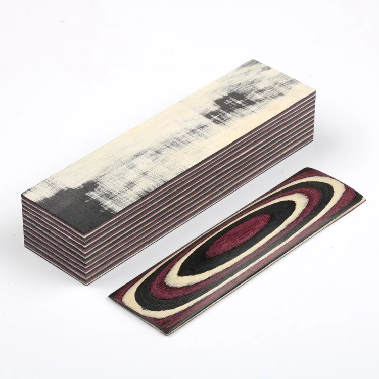 Knife Handles Making material wood blanks Color wood Handle Parts Grips 120x40x30mm 4 colors