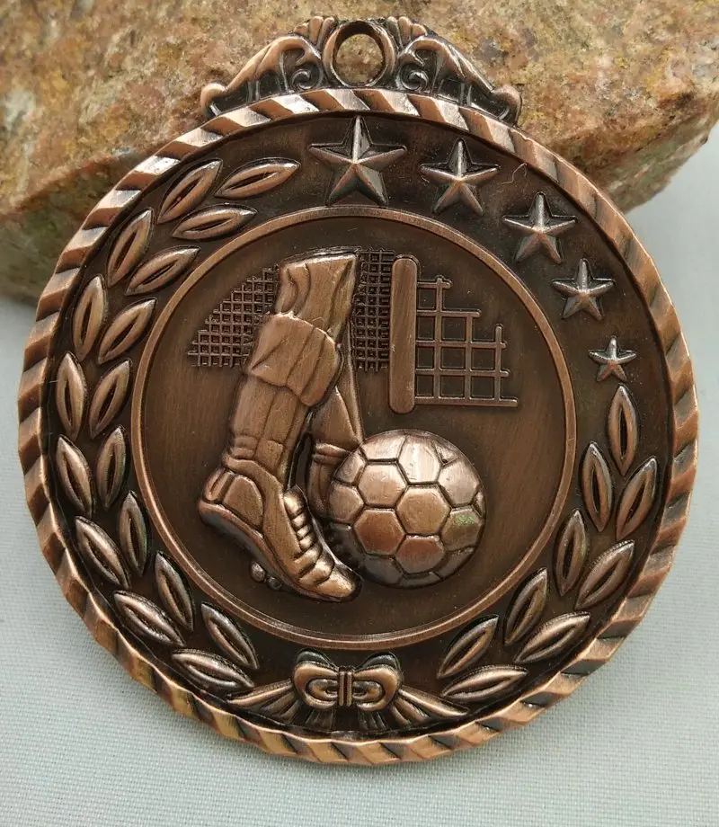 Football Medals Exclusive Design Of Russian Silver Badge. The Best Lucky Medal Communication Ability/self-confidence Developing