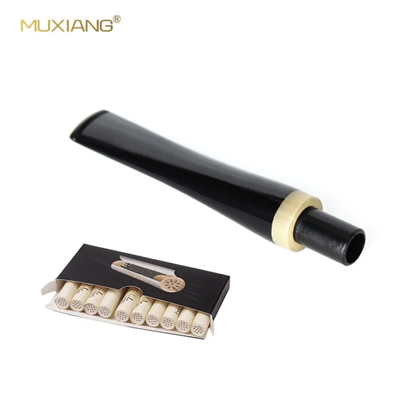 

MUXIANG Smoking Toabcco Pipe Straight Mouthpiece & 9mm Filter Acrylic Tobacco Pipe Mouthpiece for Smoking Pipes be0111 fd0020-1