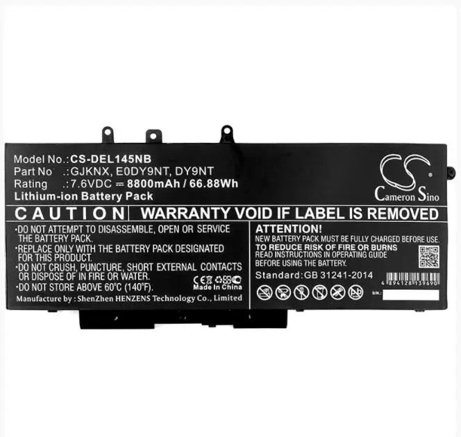 

Cameron Sino 8800mAh battery for DELL Latitude 14 5491 15 5591 5280 5290 5480 5490 5495 5580 5590 Precision 3520 3530 0DY9NT