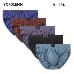 5 pezzi/lottp cotone biancheria intima da uomo slip da uomo Sexy biancheria intima comoda maschile slip morbidi da uomo Gay pantaloncini solidi mutandine maschili