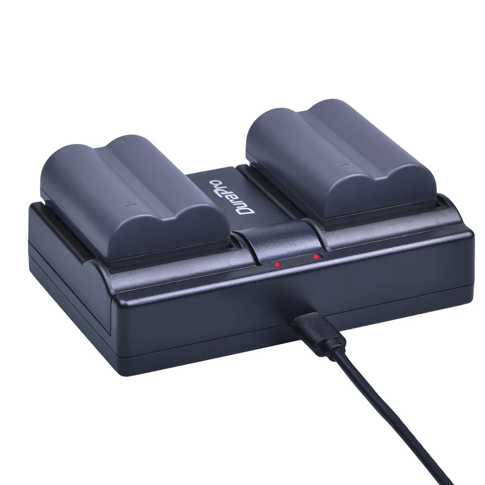 DuraPro BP-511 BP 511 BP-511A 배터리 및 USB 듀얼 충전기, 캐논 BP-511 EOS 50D 40D 30D D60 D30 5D MV300i 용, 1800mAh