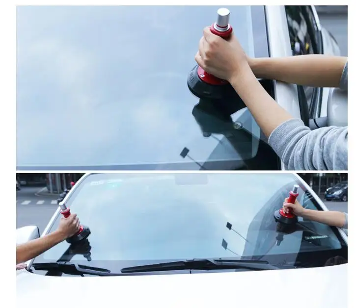 5 Inch Vacuum Suction Cup Glass/Stone Lifter Heavy Duty Vertical Hand-held Cups for Flat to Curved Surfaces Metal Handle