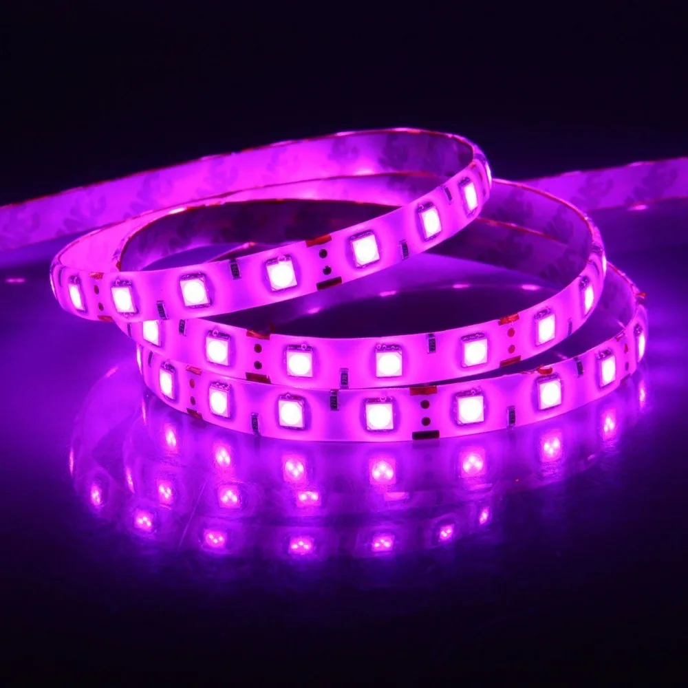 Led Strip Light 5050 Pink Color 300led 5M Waterproof IP65 Non Waterproof IP20 12V Flexible SMD Tape Rope