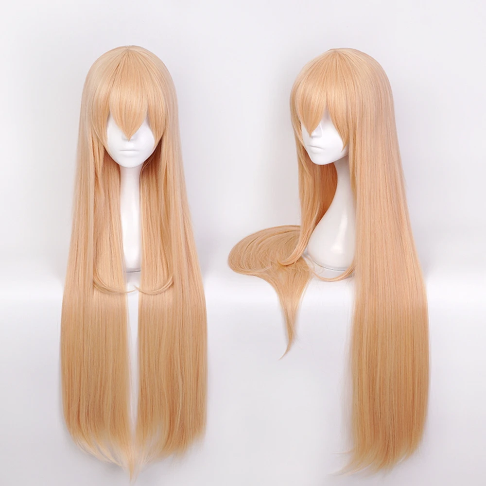 High Quality Himouto! Umaru-chan Doma Umaru Cosplay Wig Synthetic Hair Light Orange Long Straight Halloween Costume Play Wigs