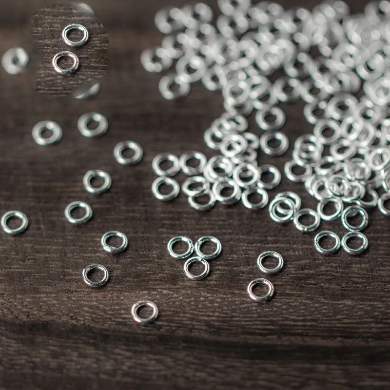 10pcs/lot 100% 925 Sterling Silver Jump Rings 4mm 5mm 6mm Handmade Round Ring Connector Charms DIY Fine Jewelry Making Findings