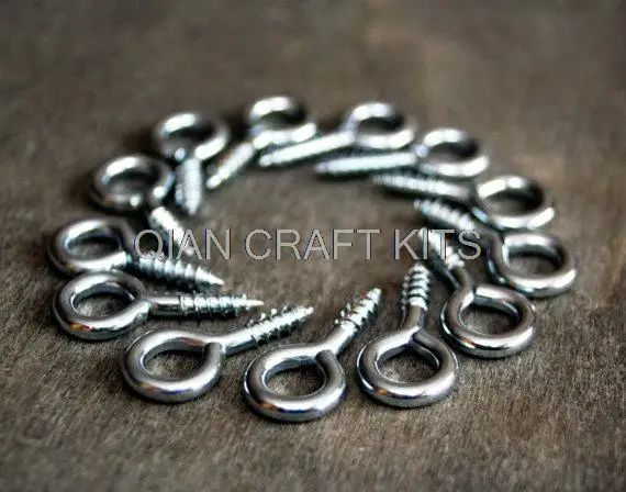 set of 2000pcs mix size Eye HOOK  Craft supply Silver finish hook, Key hook, Screw Bail, Wall hanging, Screw Hook Eye pin Eyepin