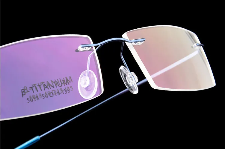 Ultra-light rimless Optical frame men women Titanium Alloy eyeglasses frame Myopia Prescription glasses frames 9 colors