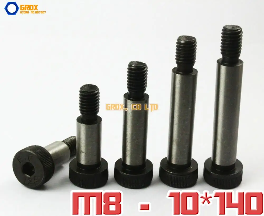 

2 Pieces M8 Threaded 10 x 140mm 12.9 Grade Alloy Steel Hexagon Socket Head Shoulder Screw Bolt