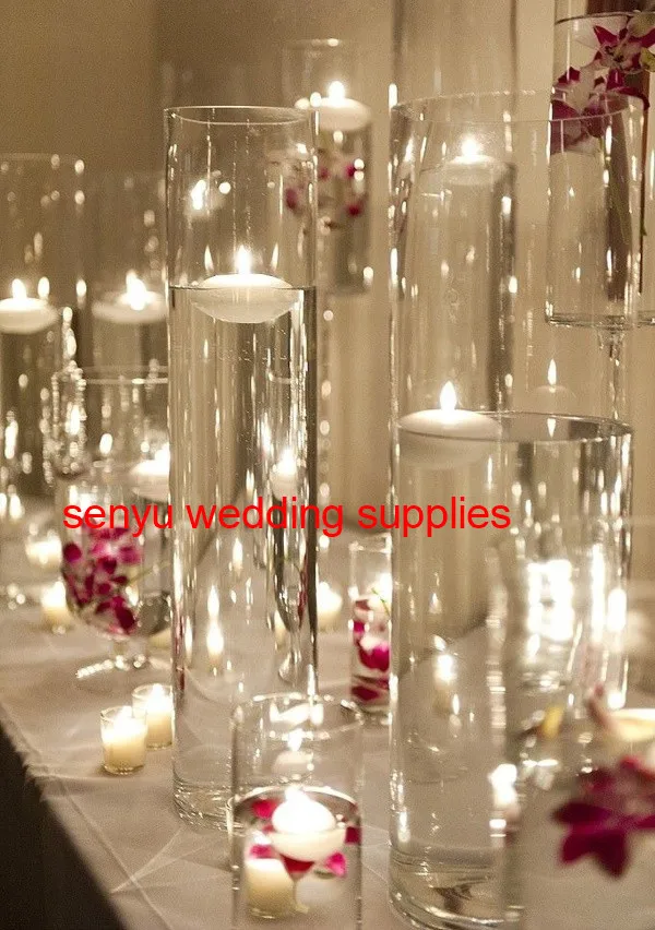 New popular crysyal vases candle holder wedding centerpieces,clear vase for flower arrangement,round clear acrylic vases senyu80