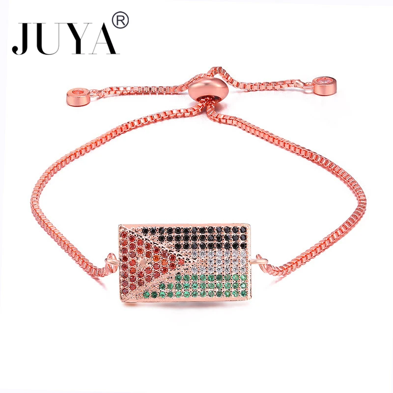 2018 bracciali AAA ZIRCONIA Jordan Flag Bracelets For Women Men Jewelry Adjustable Chain pulseras mujer friendship bracelets