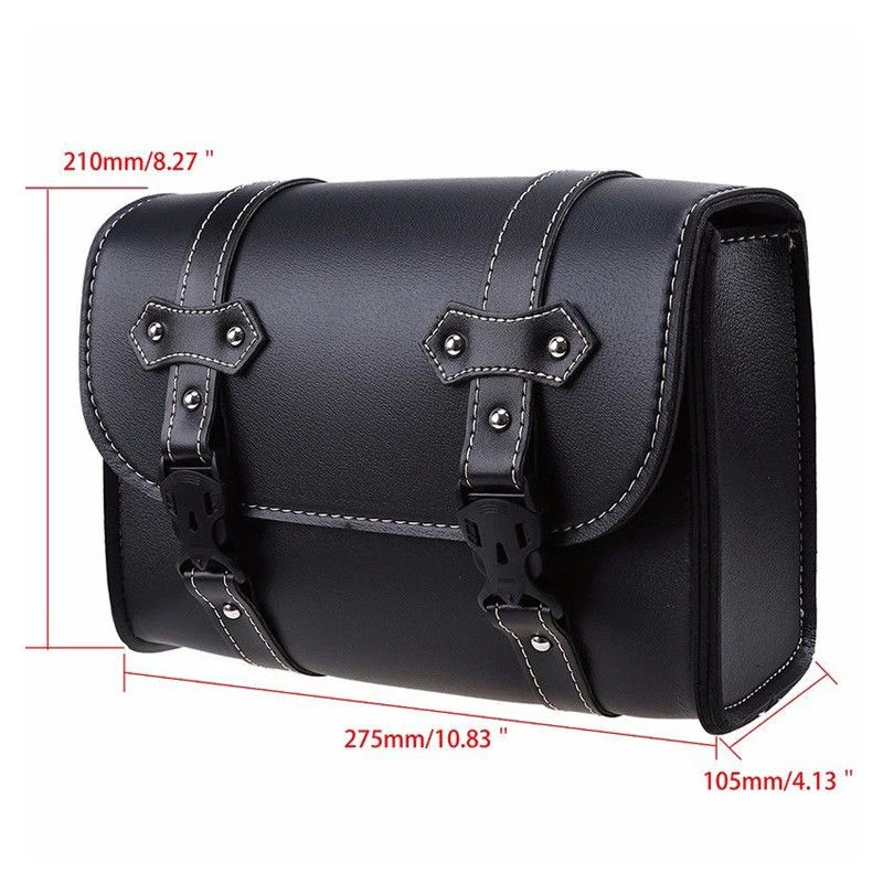 Convenient  PU Leather Motorcycle Saddle Luggage Side Back Tail Pouch Storage Bag