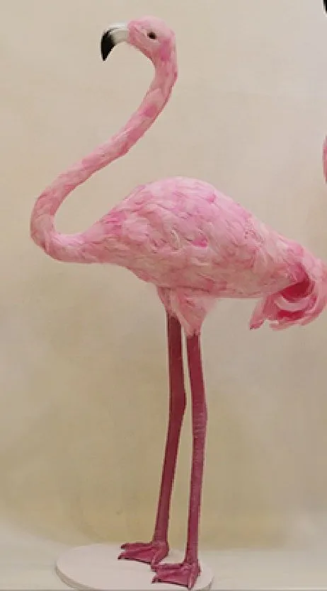 large 88cm pink feathers Flamingos bird hard model stage prop handicraft home garden decoration gift s2249