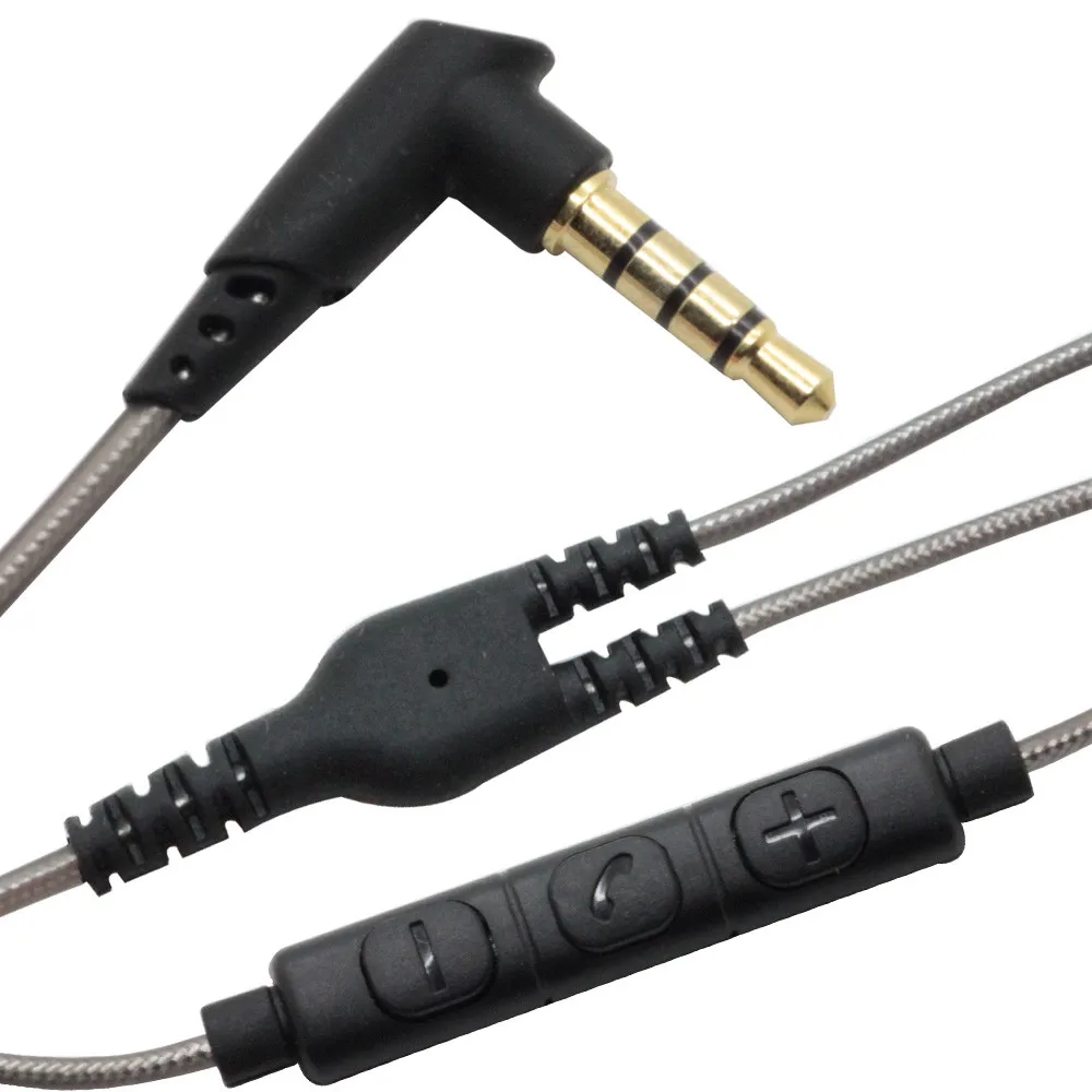 Cabo para SE215 SE315 SE425 SE535 SE846 Fones de ouvido cabo com microfone remoto e controle de volume para Android