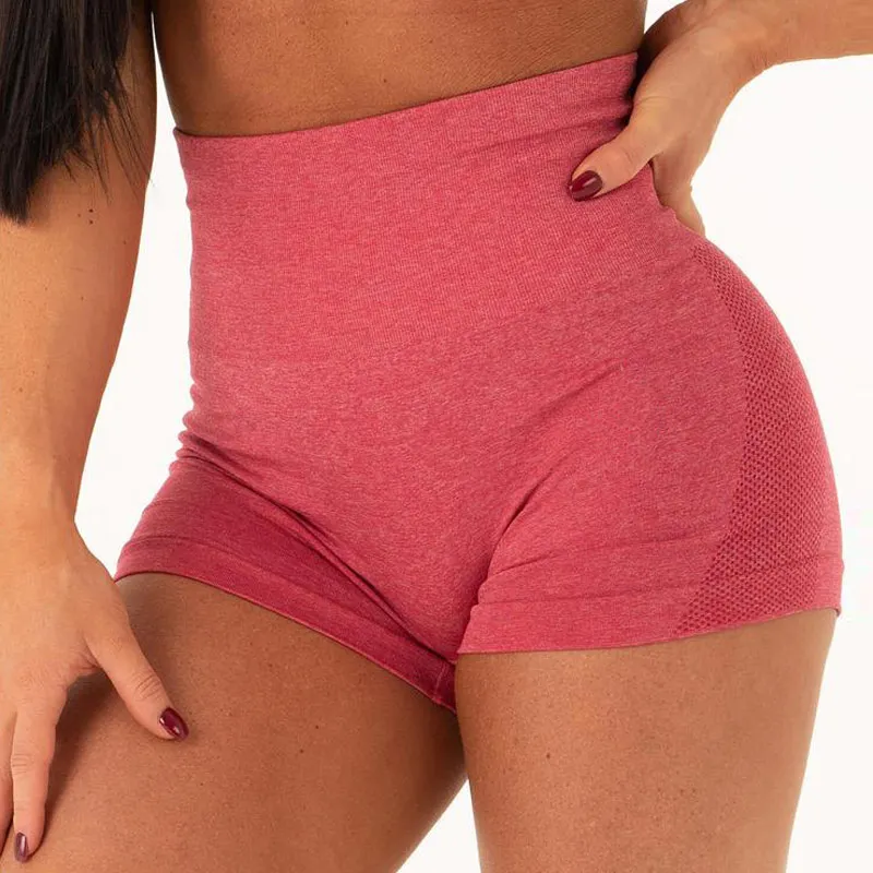 High waist seamless gym shorts fitness yoga short scrunch butt yoga shorts spandex pink short workout legging