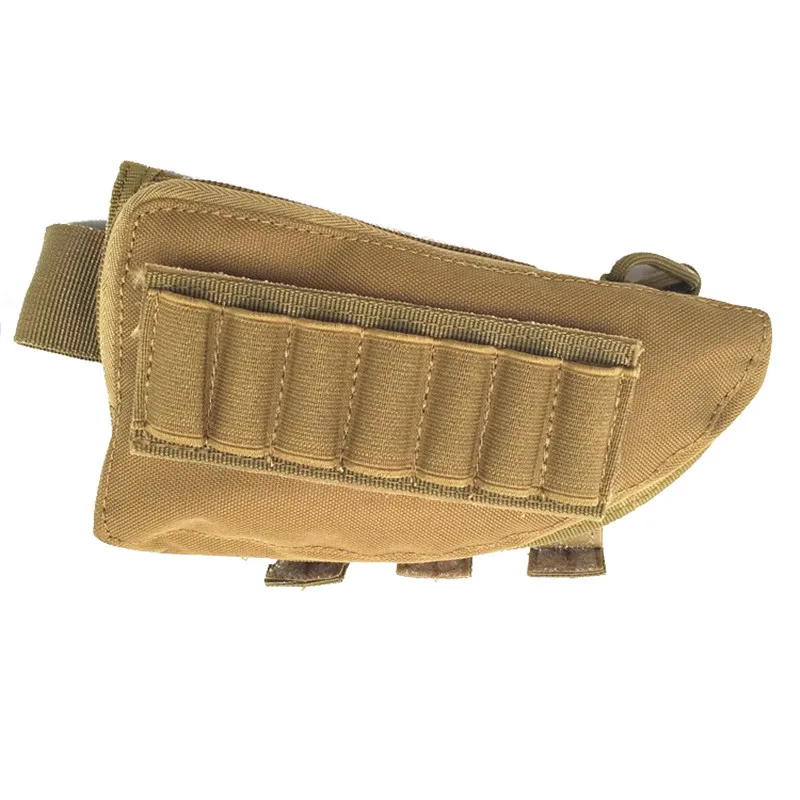 Fucile tattico 12 Gauge Pouch Buttstock Shotgun accessori per la caccia Shotshell Chin Pouch Holder