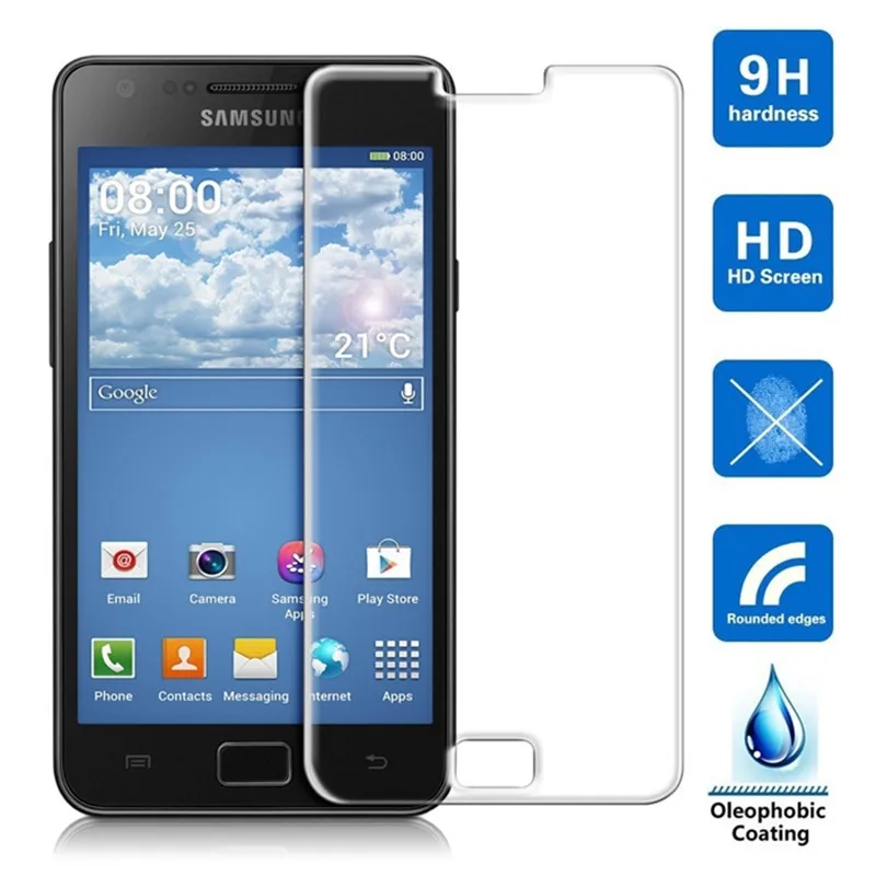 9H Premium Tempered Glass For Samsung Galaxy S2 i9100 i9105 Screen Protector Toughened Protective Film Guard