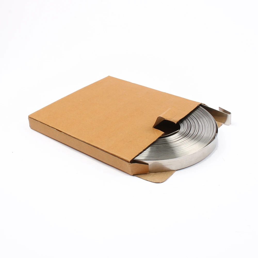 

Stainless steel cable tie set boxed yellow portable No head self-adjusted length SS304
