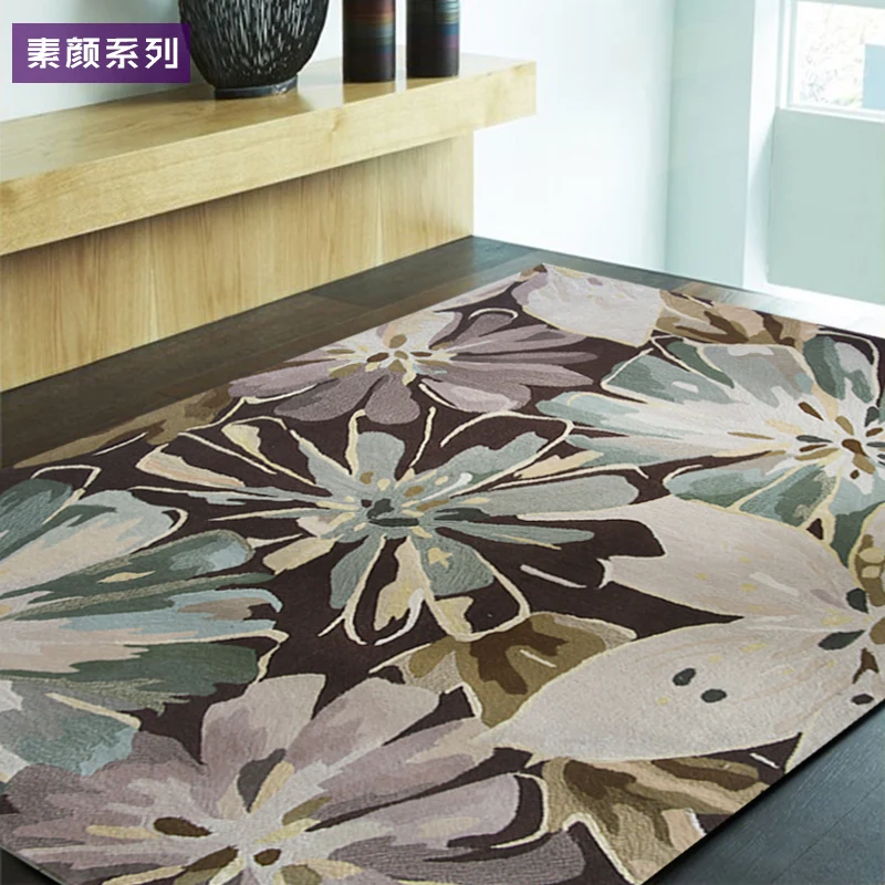 

Sunflowers on Wool carpets for parlor living room bedroom Fasion Mat Rugs Flowers on Decoration floor rug Floral carpet