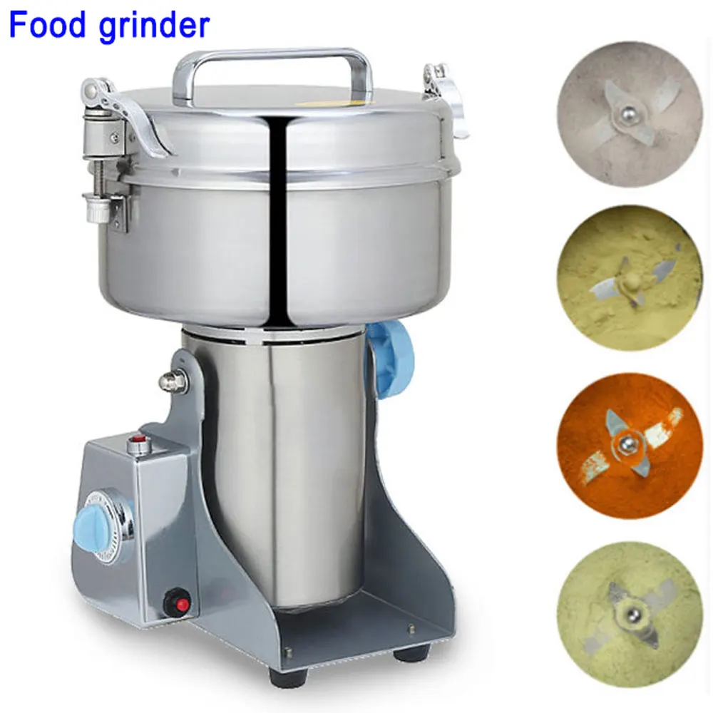 2500G Herb Coffee Machine Grinder Grain Spices Mill Medicine Wheat Mixer Dry Food Grinder Swing Type Stainless Steel Powder Mill