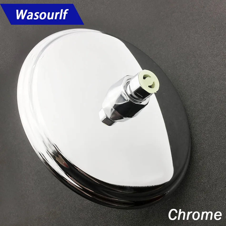 WASOURLF เพดานฝนหัวฝักบัวติดผนัง8นิ้วแรงดันสูงสเปรย์พลาสติก Chrome สปาคุณภาพสูง