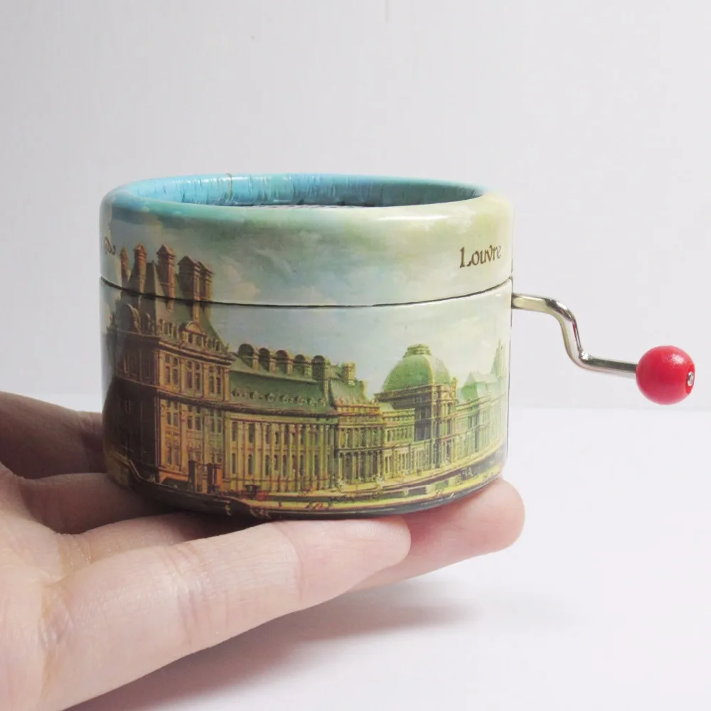 Paris City Paper Hand Crank Music Box, La Vie en Rose Theme