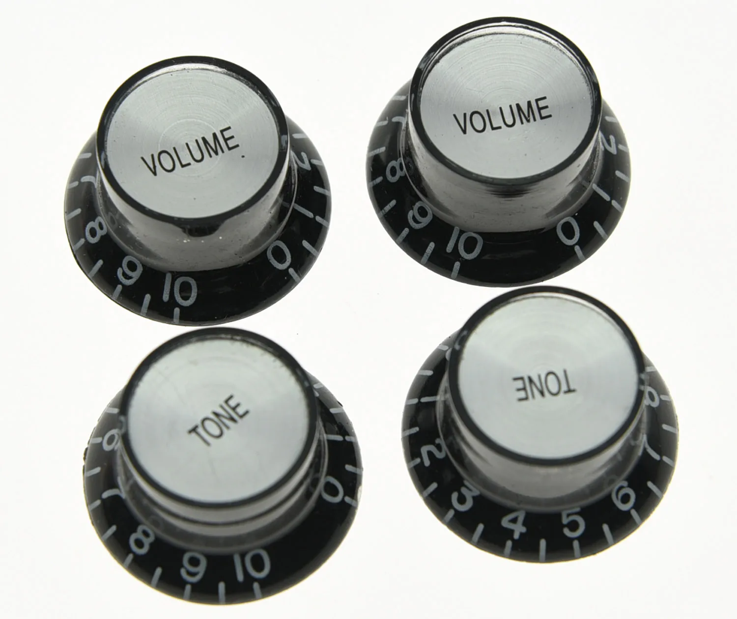 KAISH A Set of 4 pcs Guitar Reflector Knobs Top Hat Knobs Fits For Les Paul Epiphone SG