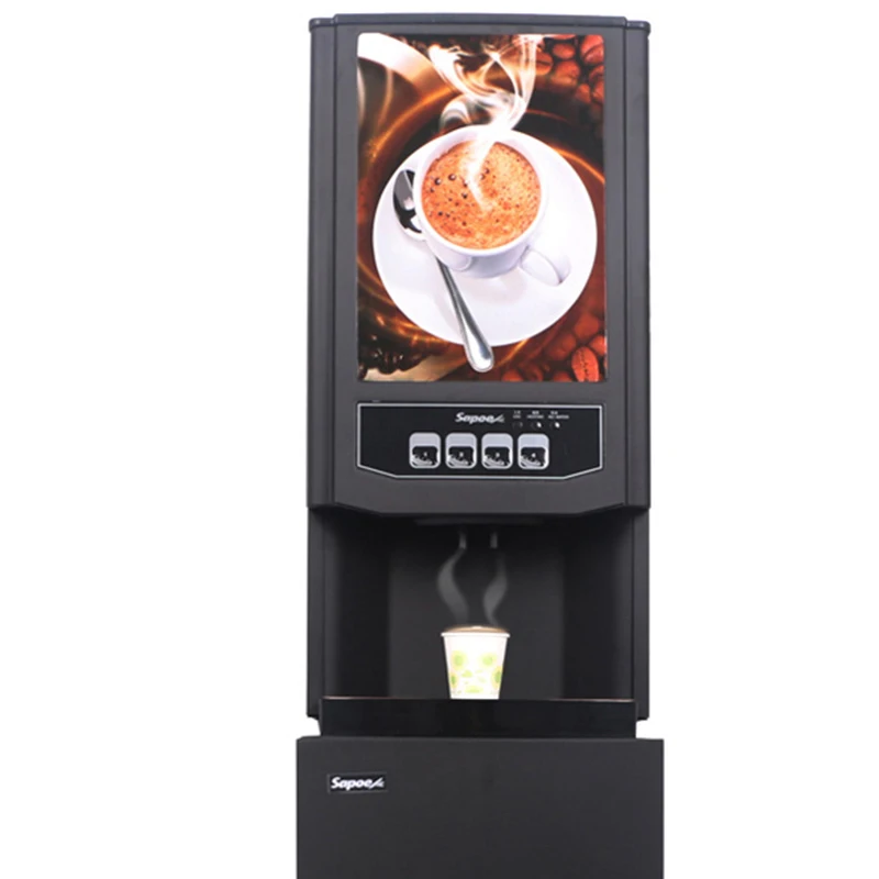 Máquina de café comercial moedor de café máquina de bebidas instantâneo máquina de café chá de leite