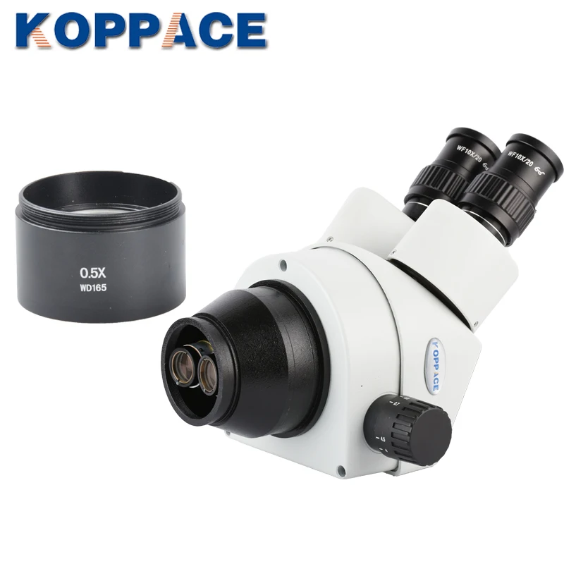 KOPPACE 0.5X مجهر ستيريو بارلو عدسة 165 مللي متر العمل المسافة المجهر الهدف عدسة 48 مللي متر حجم التثبيت