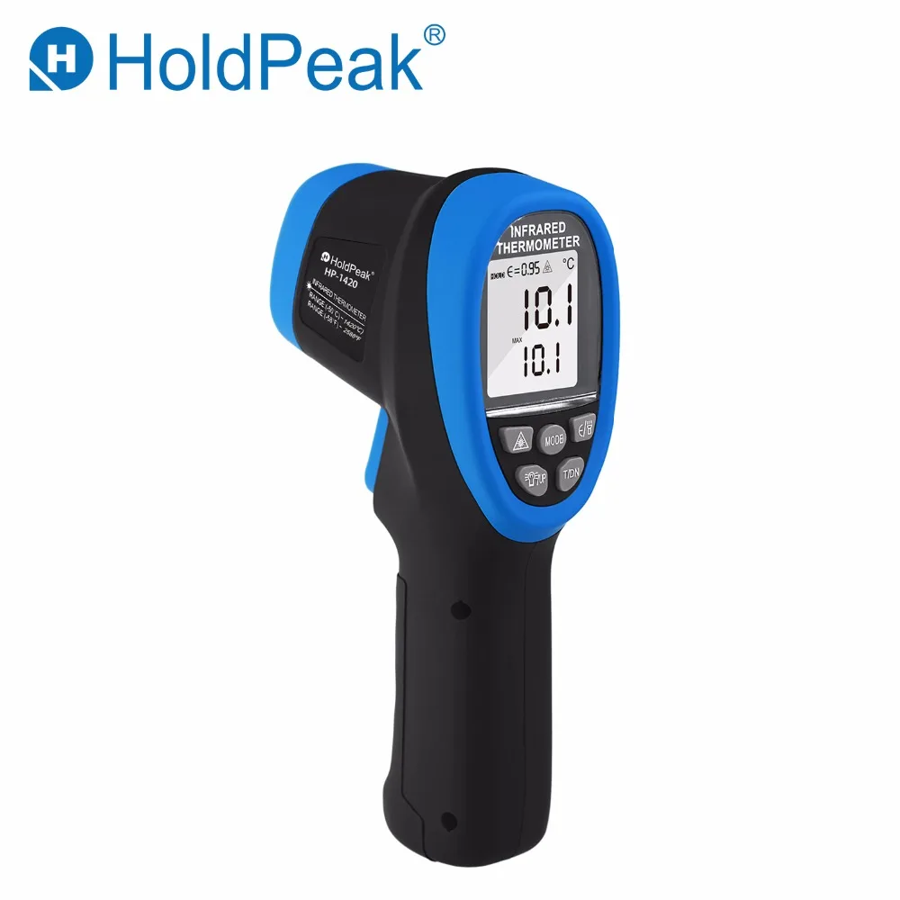 

HoldPeak HP-1420 Digital Infrared Thermometer -50~1420 Degree Temperature Measuring 30:1 DS LCD Pyrometer Temperature Gun