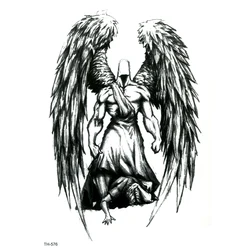 Power Angel Temporary Tattoo Sticker Tatouage Temporaire Homme Body arts Tattoo Kids Tattoo Fake Tatoo Stickers
