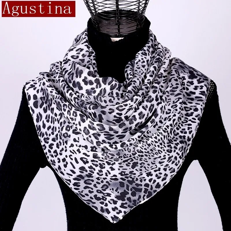 Chiffon scarf shawl leopard print women fashion hijab winter luipaard sjaal schal autumn long scarfs poncho luxury ladies hijab