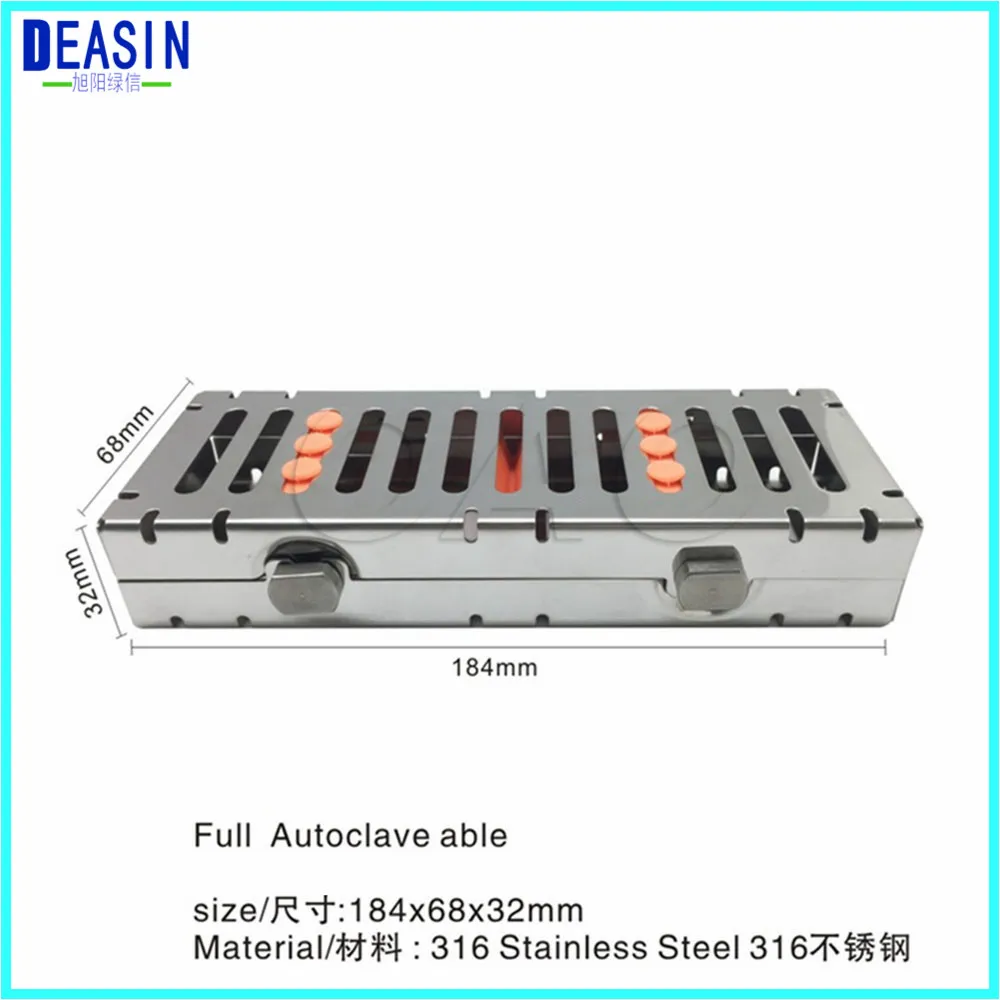 

New arrival Dental stainless steel disinfection placing box for 5 pcs dental instrument for instrument disinfection plate