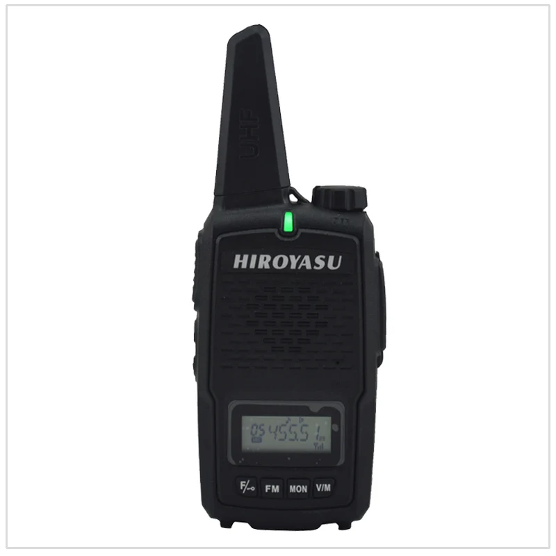 Mini walkie Talkie HIROYASU Q1626 UHF 400-470MHz 16Channels Portable Two-Way Radio (Color Black)