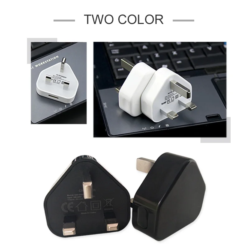 Spina adattatore UK 1 caricatore USB 5V1A per telefono spine di conversione Standard UK muro da viaggio in irlanda Singapore malesia