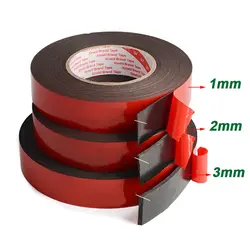Cinta adhesiva de espuma de doble cara, almohadilla de fijación de montaje, súper fuerte, 1-3mm de espesor