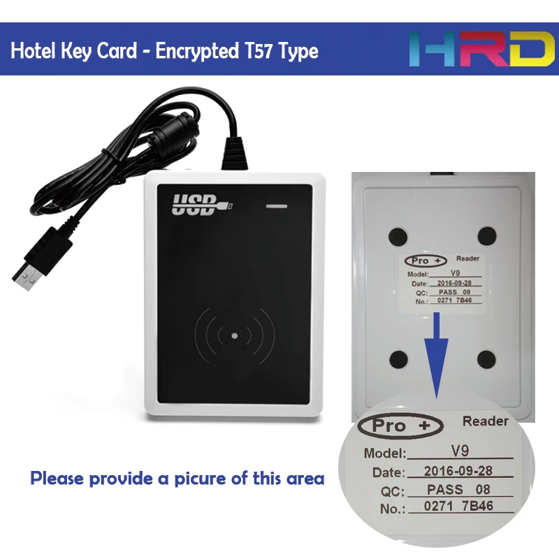 proUSBHotelCardSystem v9 version Hotel Lock Card Encoder reception keycard guest card issuer T57 T5577 125KHz LF