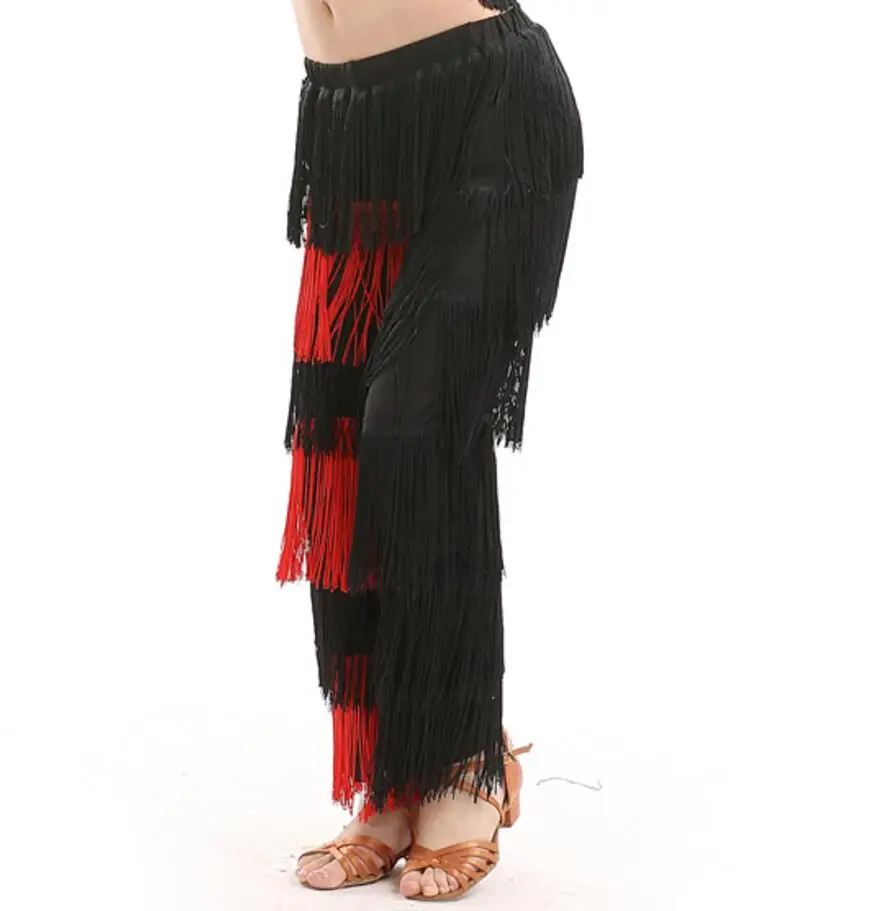 New Arrival Samba tassel Latin dance costumes Girls Salsa ballroom Fringe  dance Pants costume Adult Ballroom dancing dress