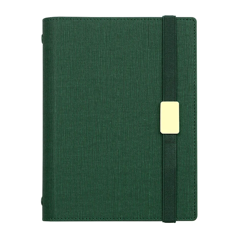 A5 C5 Zakelijke Aangelegenheden Hoogwaardige Kantoor Lederen Oppervlak Verwijderbare Spiraal Losbladige Notebook 6 Gaten Multifunctionele Notepad