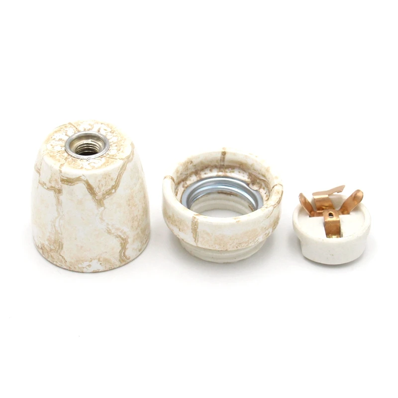 E27 Ceramic Lamp Holder Screw Lamp Base Socket Fittings For DIY Pendant Lights