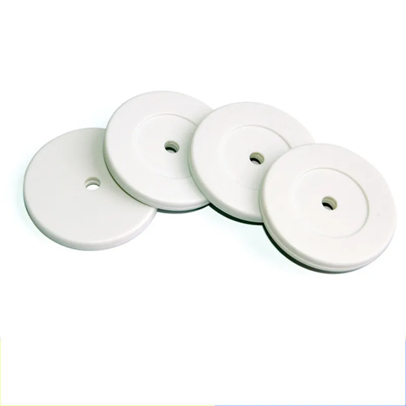 

125khz ID Round Coin Card ABS Dia.35mm Proximity RFID White Tag With Hole For Access Control Guard Tour Patrol System 100PCS