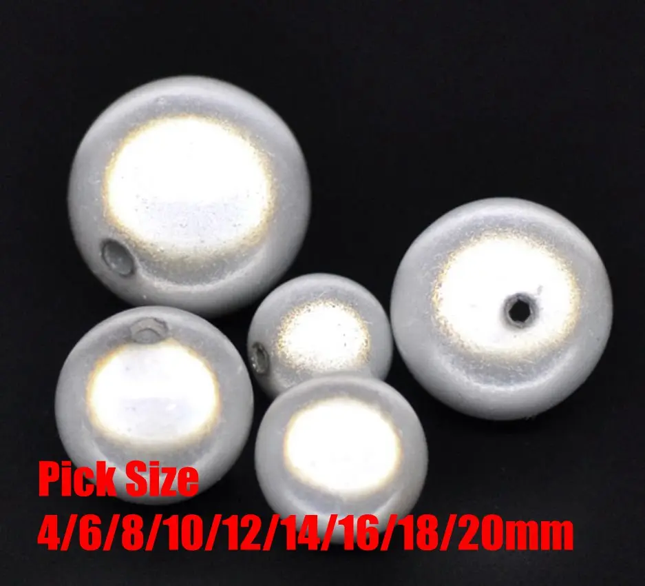 Perles d'espacement rondes en acrylique Miracle pour bijoux exécutifs, taille de choix, 4mm, 6mm, 8mm, 10mm, 12mm, 14mm, 16mm, 18mm, 20mm, livraison gratuite, b0011